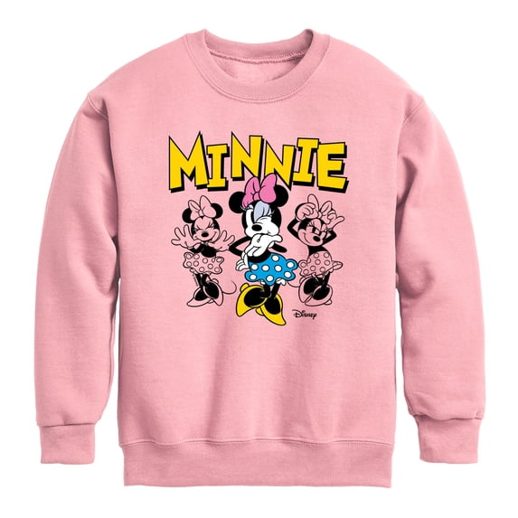 Disney - Minnie Mouse Group -Youth Boys Crew Fleece Sweatshirt
