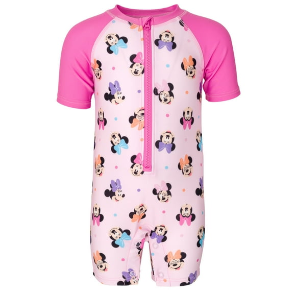 Disney Minnie Mouse Half Zip Swim Sunsuit Newborn to Toddler