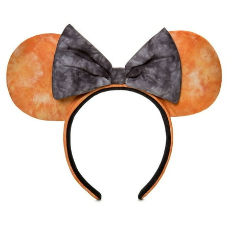 Disney Minnie Mouse Halloween Costume Accessories, with Acid Wash Orange Ears and Black Bow