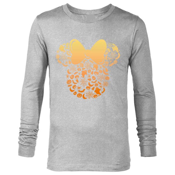 Disney Minnie Mouse Halloween Ghosts & Pumpkins Gradient - Long Sleeve T-Shirt for Men - Customized-Athletic Heather