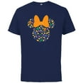 thumbnail image 1 of Disney Minnie Mouse Halloween Head Icon Pumpkins and Candy - Short Sleeve Cotton T-Shirt for Adults - Customized-Athletic Navy, 1 of 5
