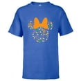 thumbnail image 1 of Disney Minnie Mouse Halloween Head Icon Pumpkins and Candy - Short Sleeve T-Shirt for Kids - Customized-Royal, 1 of 5
