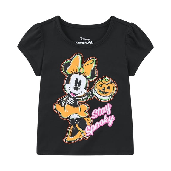 Disney Minnie Mouse Short Sleeve Halloween T-Shirt (Girls), Sizes 2T-10