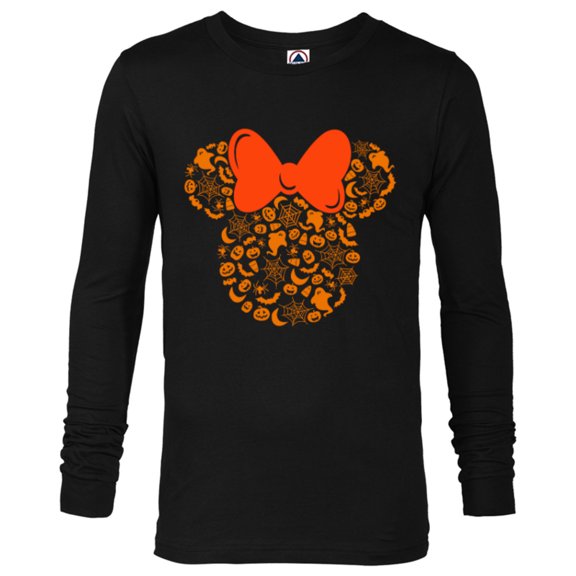Disney Minnie Mouse Halloween Silhouette Icon - Long Sleeve T-Shirt for Men - Customized-Black