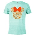 thumbnail image 1 of Disney Minnie Mouse Halloween Silhouette Icon - Short Sleeve Blended T-Shirt for Adults - Customized-Celadon Snow Heather, 1 of 5