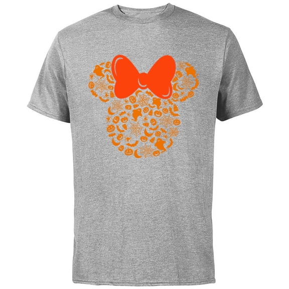 Disney Minnie Mouse Halloween Silhouette Icon - Short Sleeve Cotton T-Shirt for Adults - Customized-Athletic Heather
