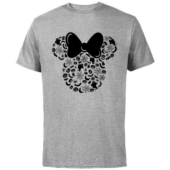 Disney Minnie Mouse Halloween Spooky Fun - Short Sleeve Cotton T-Shirt for Adults - Customized-Athletic Heather
