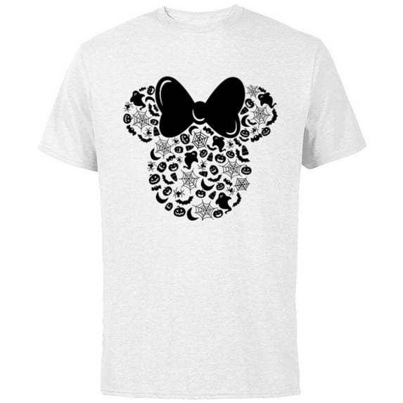 Disney Minnie Mouse Halloween Spooky Fun - Short Sleeve Cotton T-Shirt for Adults - Customized-White