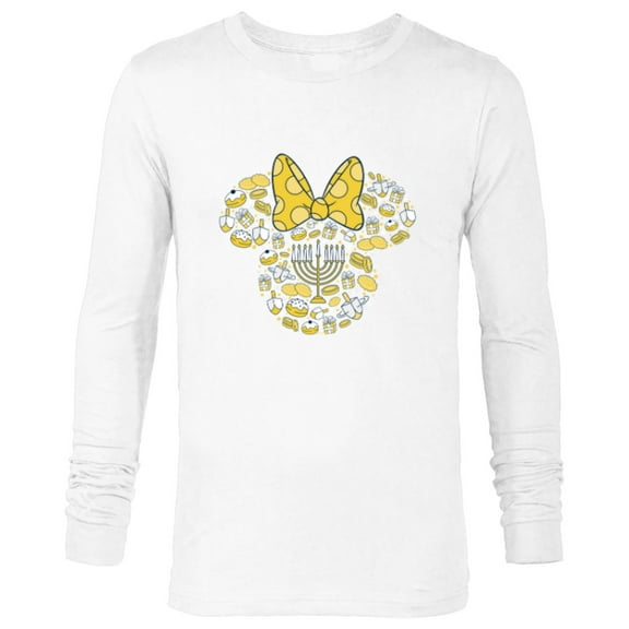 Disney Minnie Mouse Hanukkah Holiday - Long Sleeve T-Shirt for Men - Customized-White