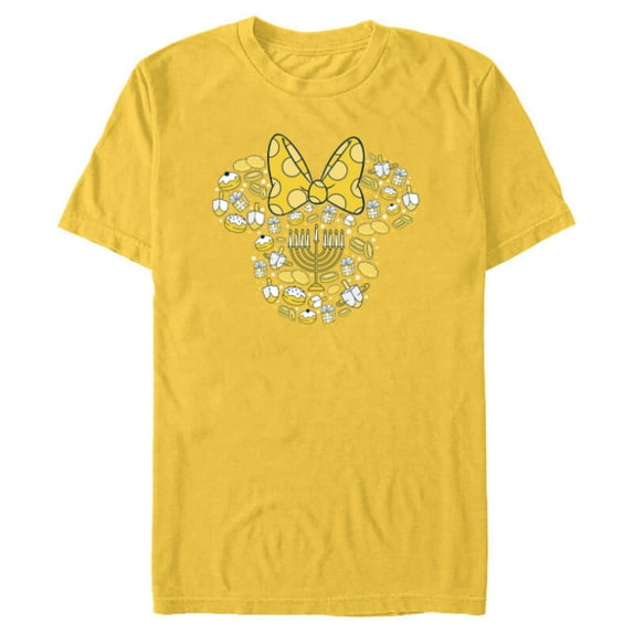 Disney Minnie Mouse Hanukkah Holiday - Short Sleeve Blended T-Shirt for Adults - Customized-Yellow