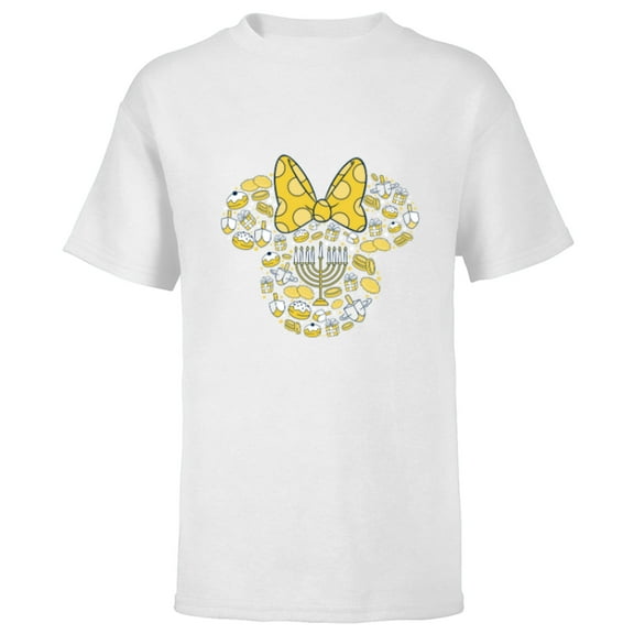 Disney Minnie Mouse Hanukkah Holiday - Short Sleeve T-Shirt for Kids - Customized-White