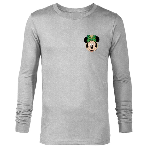 Disney Minnie Mouse Happy Christmas Headband Corner Art - Long Sleeve T-Shirt for Men - Customized-Athletic Heather