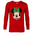 thumbnail image 1 of Disney Minnie Mouse Happy Christmas Holiday Headband - Long Sleeve T-Shirt for Men - Customized-New Red, 1 of 5