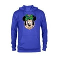 thumbnail image 1 of Disney Minnie Mouse Happy Christmas Holiday Headband - Pullover Hoodie for Adults - Customized-Royal, 1 of 5