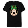 thumbnail image 1 of Disney Minnie Mouse Happy Christmas Holiday Headband - Short Sleeve Blended T-Shirt for Adults - Customized-Black, 1 of 5