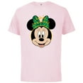thumbnail image 1 of Disney Minnie Mouse Happy Christmas Holiday Headband - Short Sleeve Cotton T-Shirt for Adults - Customized-Soft Pink, 1 of 5