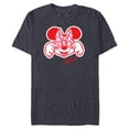 thumbnail image 1 of Disney Minnie Mouse Happy Cute Smiling Face Polka-Dot Bow - Short Sleeve Blended T-Shirt for Adults - Customized-Navy Heather, 1 of 5
