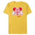 thumbnail image 1 of Disney Minnie Mouse Happy Cute Smiling Face Polka-Dot Bow - Short Sleeve Blended T-Shirt for Adults - Customized-Yellow, 1 of 5