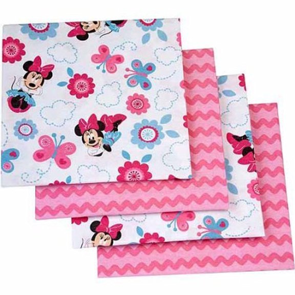 Disney Minnie Mouse Happy Day Flannel Blanket, 4-Pack