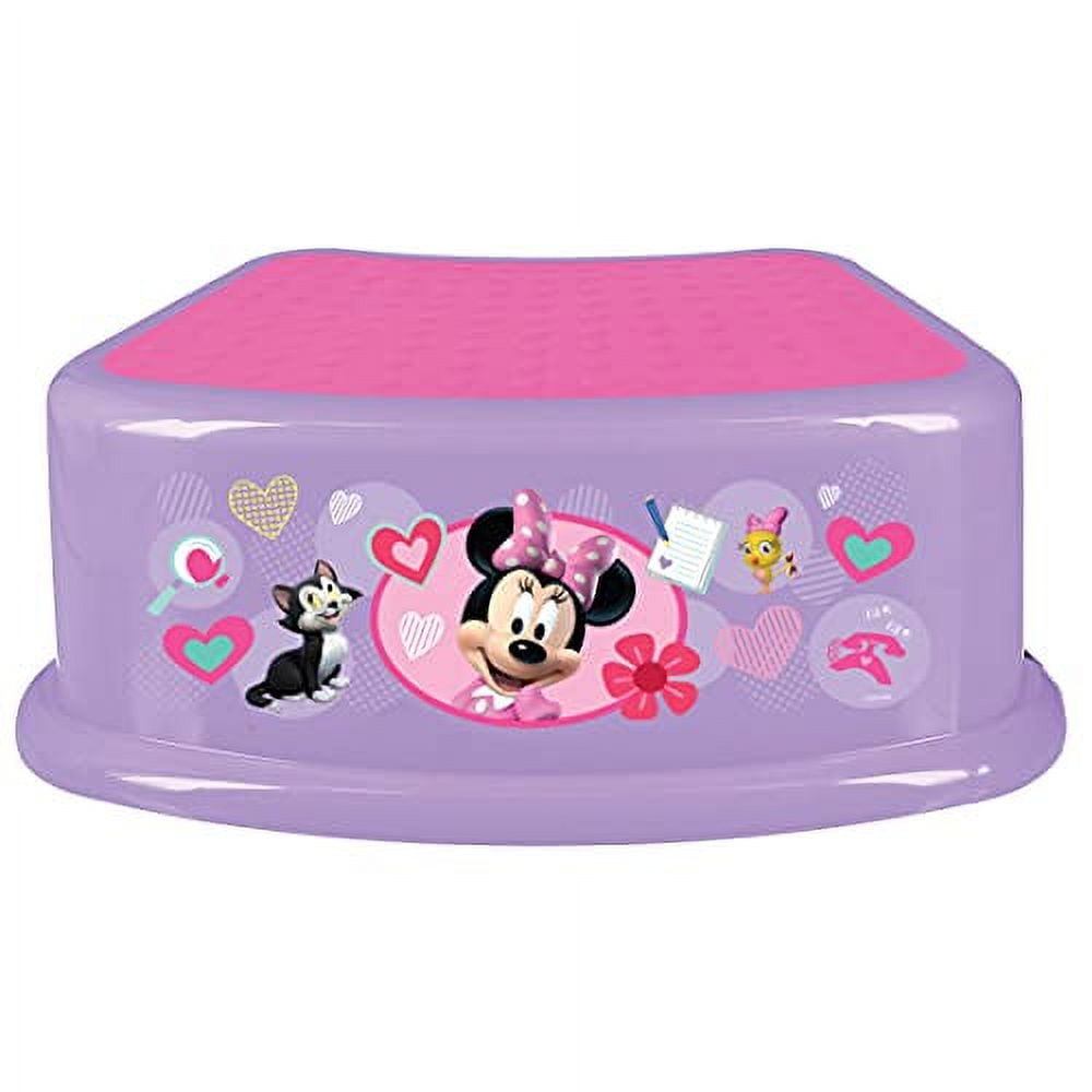 Ginsey Home Solutions Kids Bathroom Step Stool, Pink and Purple