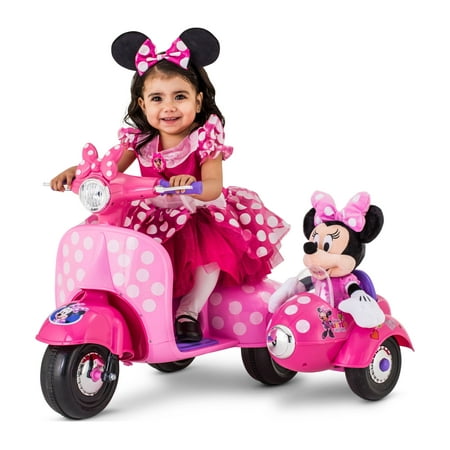 Disney Minnie Mouse Happy Helpers Scooter with Sidecar Ride-On Toy by Kid Trax