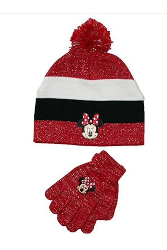 Minnie Mouse Hat and Gloves Set