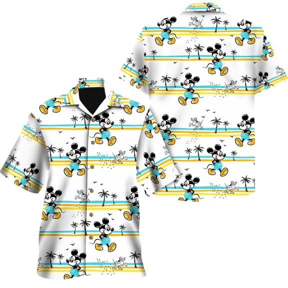 Disney Minnie Mouse Hawaiian Shirt, Mickey and Friends Summer Tee