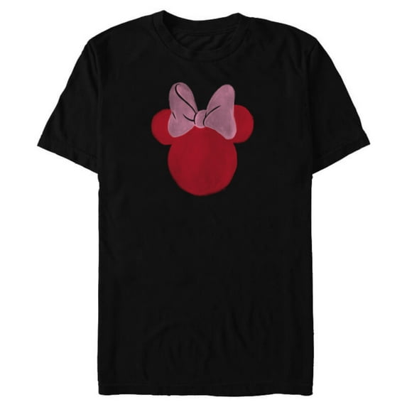 Disney Minnie Mouse Head Ears Bow Distressed Retro Vintage - Short Sleeve Blended T-Shirt for Adults - Customized-Black