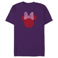 thumbnail image 1 of Disney Minnie Mouse Head Ears Bow Distressed Retro Vintage - Short Sleeve Blended T-Shirt for Adults - Customized-Purple, 1 of 5