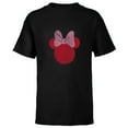 thumbnail image 1 of Disney Minnie Mouse Head Ears Bow Distressed Retro Vintage - Short Sleeve T-Shirt for Kids - Customized-Black, 1 of 5