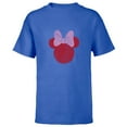 thumbnail image 1 of Disney Minnie Mouse Head Ears Bow Distressed Retro Vintage - Short Sleeve T-Shirt for Kids - Customized-Royal, 1 of 5