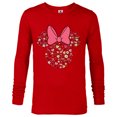 thumbnail image 1 of Disney Minnie Mouse Head Filled with Love Valentine’s Day - Long Sleeve T-Shirt for Men - Customized-New Red, 1 of 5