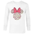 thumbnail image 1 of Disney Minnie Mouse Head Filled with Love Valentine’s Day - Long Sleeve T-Shirt for Men - Customized-White, 1 of 5