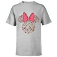 thumbnail image 1 of Disney Minnie Mouse Head Filled with Love Valentine’s Day - Short Sleeve T-Shirt for Kids - Customized-Athletic Heather, 1 of 5