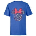 thumbnail image 1 of Disney Minnie Mouse Head Filled with Love Valentine’s Day - Short Sleeve T-Shirt for Kids - Customized-Royal, 1 of 5