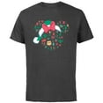 thumbnail image 1 of Disney Minnie Mouse Head Icon Christmas Holiday Santa Hat - Short Sleeve Cotton T-Shirt for Adults - Customized-Charcoal, 1 of 5