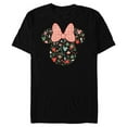 thumbnail image 1 of Disney Minnie Mouse Head Icon Christmas Ornaments & Holly - Short Sleeve Blended T-Shirt for Adults - Customized-Black, 1 of 5