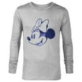 thumbnail image 1 of Disney Minnie Mouse Head Retro Vintage Classic - Long Sleeve T-Shirt for Men - Customized-Athletic Heather, 1 of 5