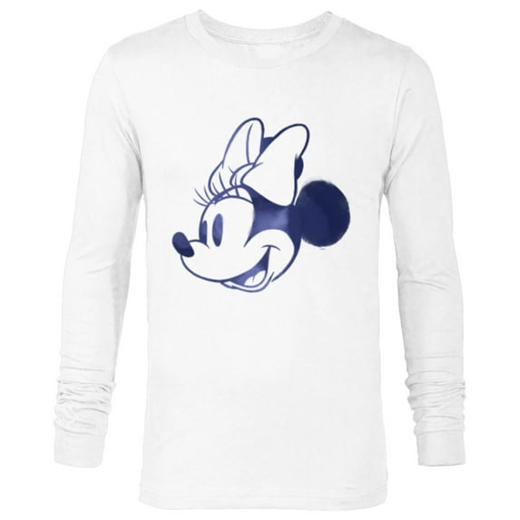 Disney Minnie Mouse Head Retro Vintage Classic - Long Sleeve T-Shirt for Men - Customized-White