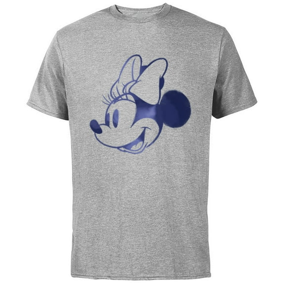 Disney Minnie Mouse Head Retro Vintage Classic - Short Sleeve Cotton T-Shirt for Adults - Customized-Athletic Heather