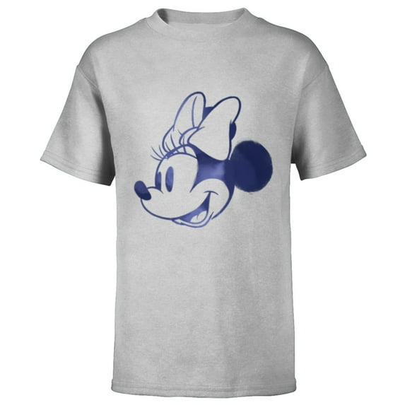 Disney Minnie Mouse Head Retro Vintage Classic - Short Sleeve T-Shirt for Kids - Customized-Athletic Heather