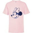 thumbnail image 1 of Disney Minnie Mouse Head Retro Vintage Classic - Short Sleeve T-Shirt for Kids - Customized-Soft Pink, 1 of 5