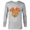 thumbnail image 1 of Disney Minnie Mouse Head and Ears Icon Fall Leaves - Long Sleeve T-Shirt for Men - Customized-Athletic Heather, 1 of 5