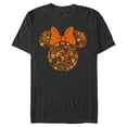 thumbnail image 1 of Disney Minnie Mouse Head and Ears Icon Fall Leaves - Short Sleeve Blended T-Shirt for Adults - Customized-Dark Heather, 1 of 5