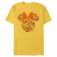 thumbnail image 1 of Disney Minnie Mouse Head and Ears Icon Fall Leaves - Short Sleeve Blended T-Shirt for Adults - Customized-Yellow, 1 of 5
