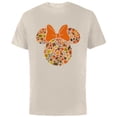 thumbnail image 1 of Disney Minnie Mouse Head and Ears Icon Fall Leaves - Short Sleeve Cotton T-Shirt for Adults - Customized-Natural, 1 of 5