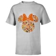 thumbnail image 1 of Disney Minnie Mouse Head and Ears Icon Fall Leaves - Short Sleeve T-Shirt for Kids - Customized-Athletic Heather, 1 of 5