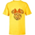 thumbnail image 1 of Disney Minnie Mouse Head and Ears Icon Fall Leaves - Short Sleeve T-Shirt for Kids - Customized-Yellow, 1 of 5