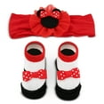 thumbnail image 1 of Disney Minnie Mouse Headband Flower Headwrap and Booties Gift Set for Baby Girls, Ages 0-12 Months, 1 of 6
