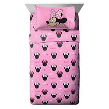 Disney Minnie Mouse Hearts N Love Twin Sheet Set - 3 Piece Set Super Soft and Cozy Kids Bedding
